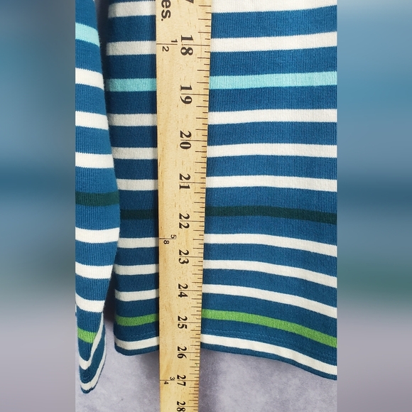 Talbots Authentic Talbots Tee - Slope Stripe Cotton Sweater Women Size M - Picture 7 of 10